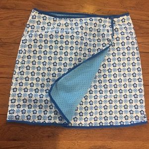 Reversible Wrap Skirt GAP Large 10 Folk Floral Dot